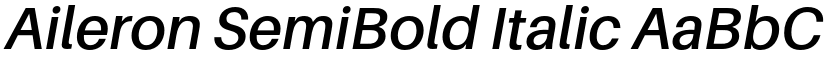 Aileron SemiBold Italic font
