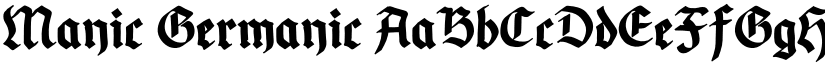 Manic Germanic font