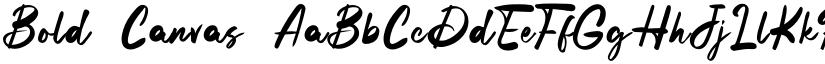Bold Canvas font