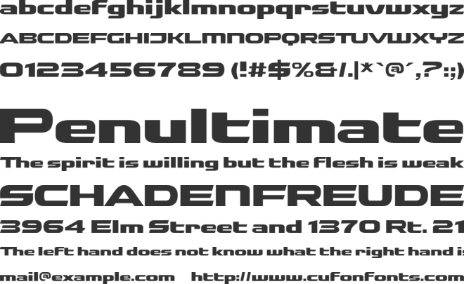 Tachnologest font preview