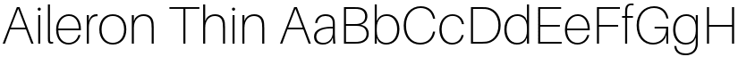 Aileron Thin font