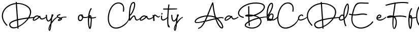 Days of Charity font