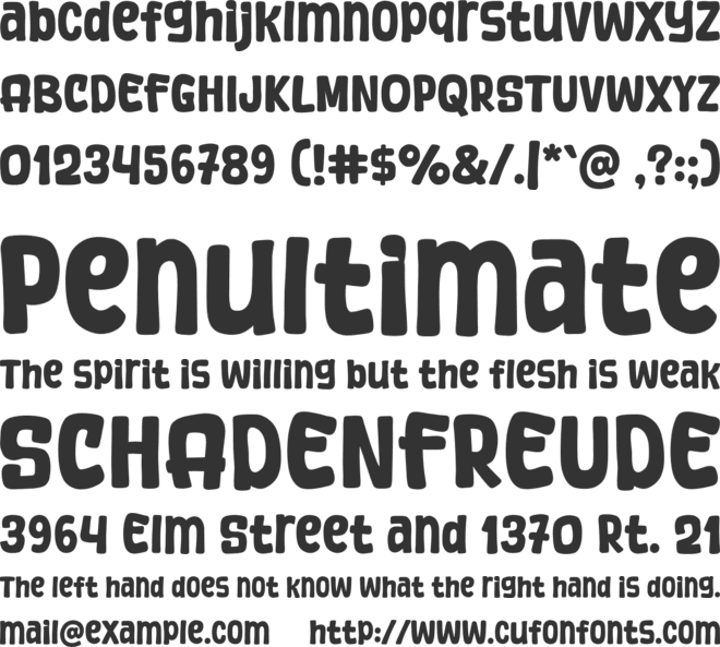 August Shining font preview