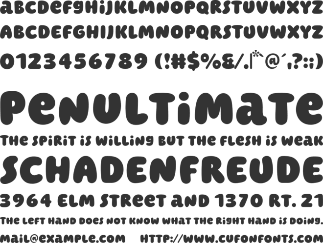 Cloud Bunch font preview