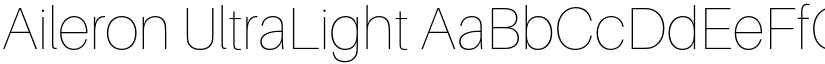 Aileron UltraLight font