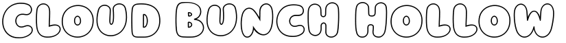 Cloud Bunch Hollow font
