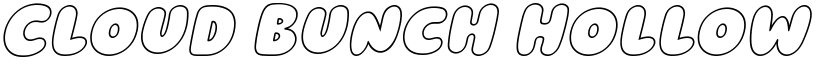 Cloud Bunch Hollow font