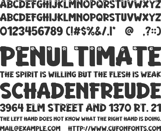 Fancy Flower font preview