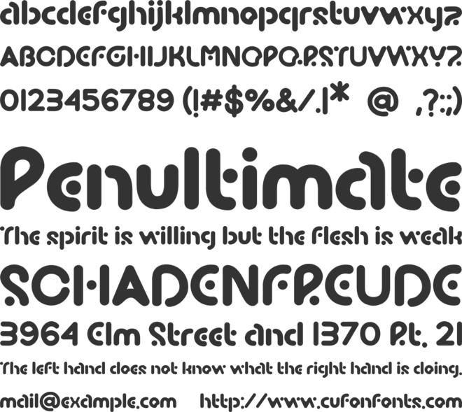 GEOTECH font preview