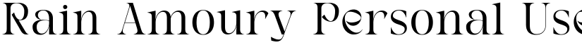 Rain Amoury Personal Use Only font