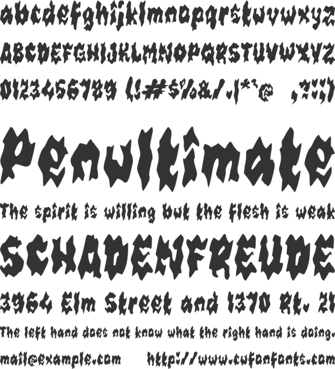 Xablose font preview