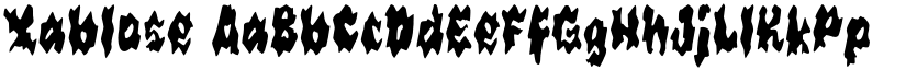 Xablose font