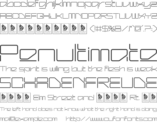 Arxenon font preview