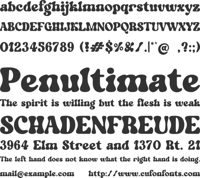 Bigskate font preview