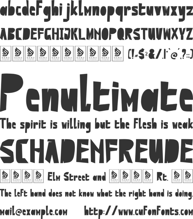 Imperfect Cut font preview