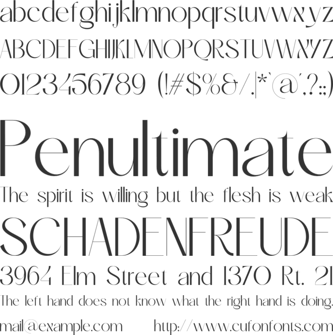 Aren Sugar font preview