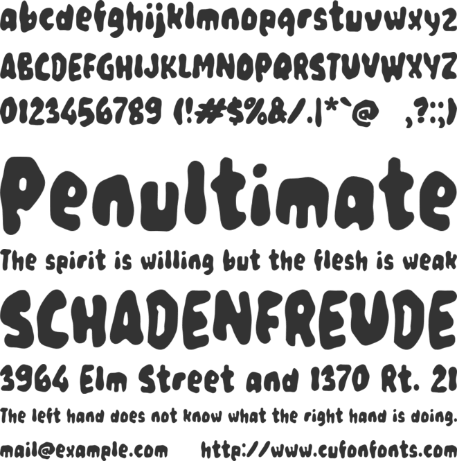 Xabanom font preview