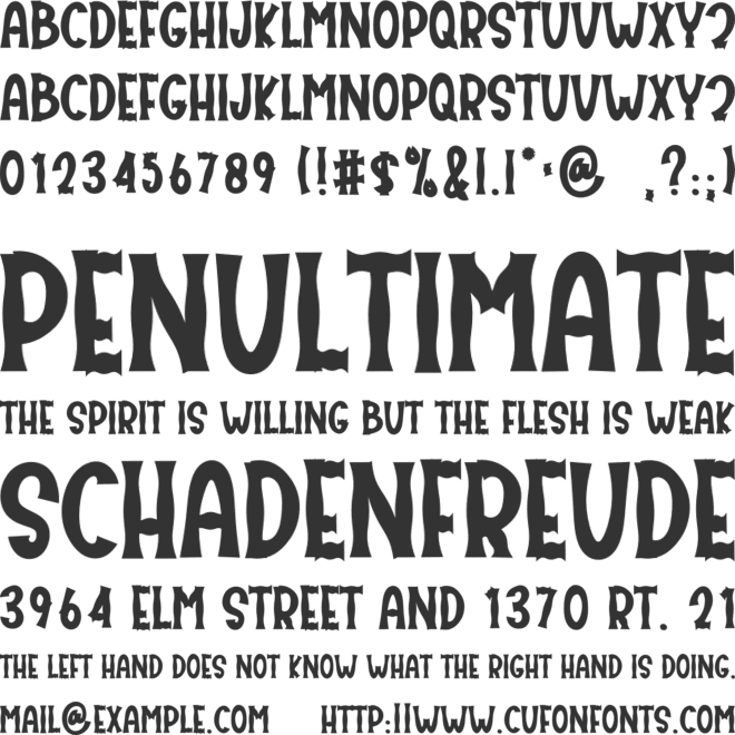 Snowing Island font preview