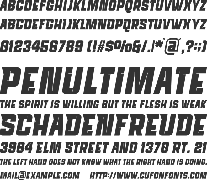 Race master font preview