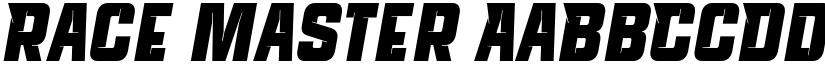 Race master font