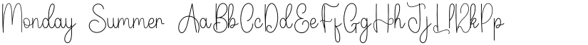 Monday Summer font