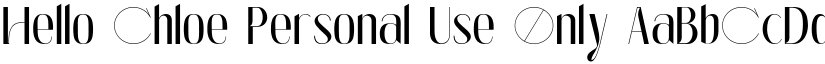Hello Chloe Personal Use Only font