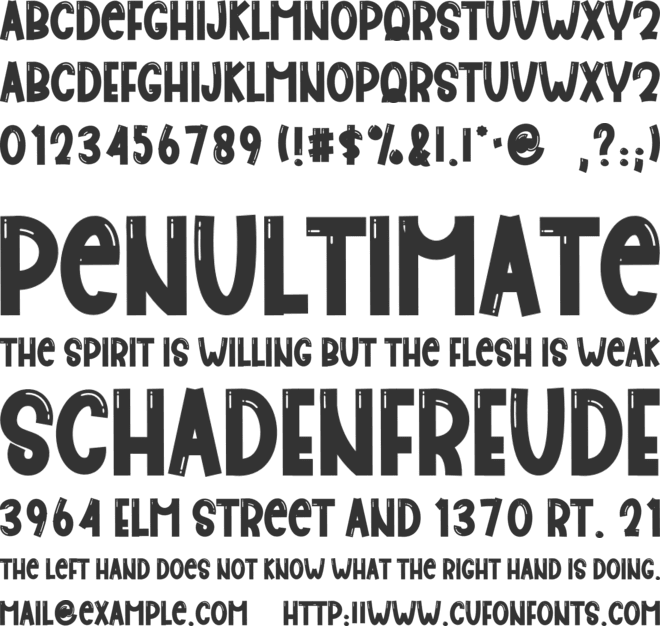 Bright Morning font preview