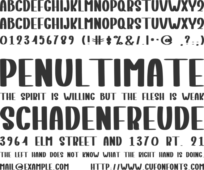 Spectaculer Paradise font preview