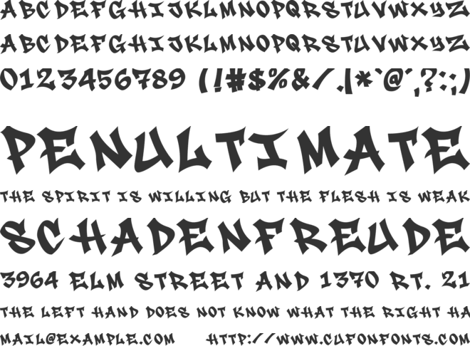 Gunko Street font preview