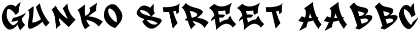 Gunko Street font