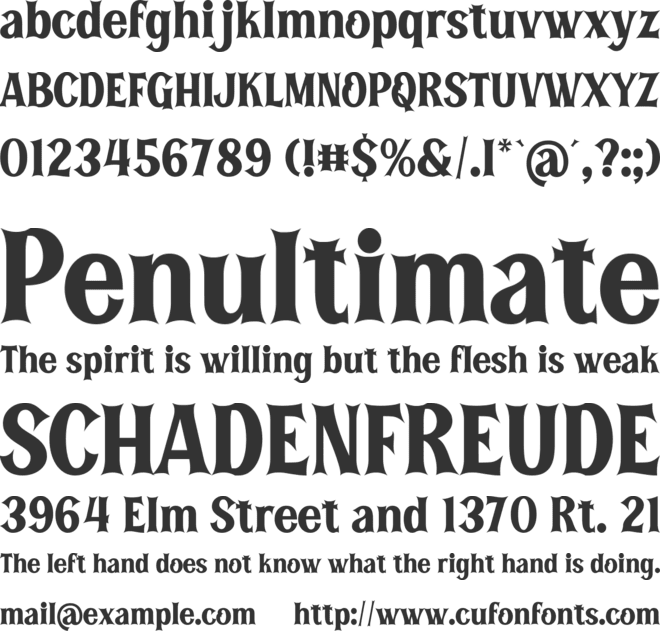 Halloween Witchlight font preview