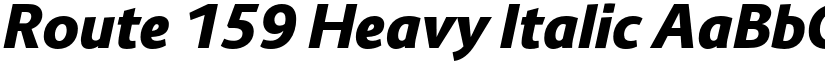Route 159 Heavy Italic font