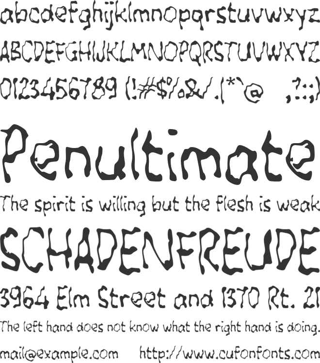 Xaalaboo font preview