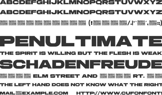 Brigends Expanded font preview