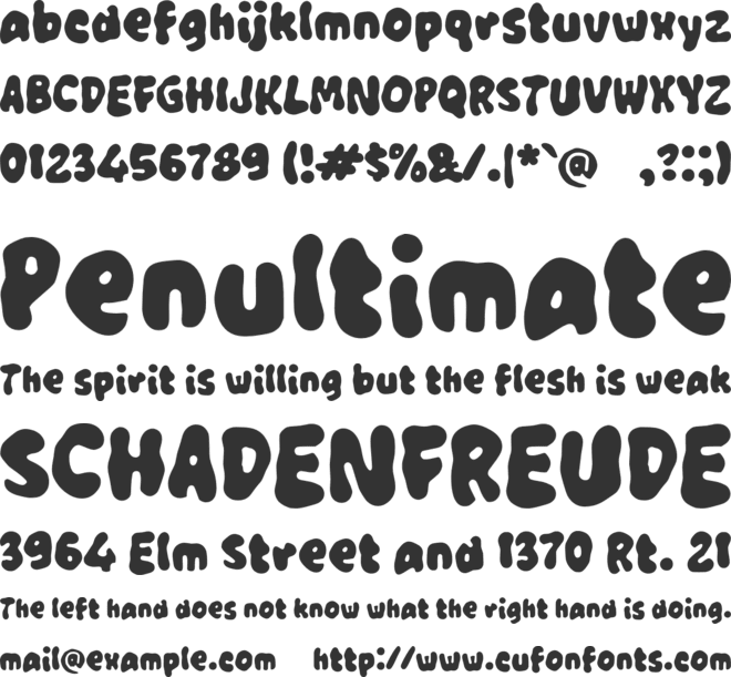 Xabagion font preview