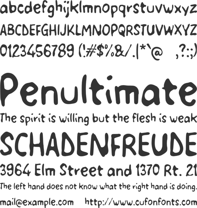 Xabanky font preview