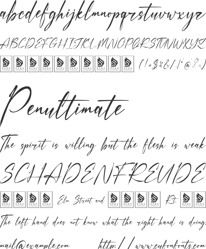 Faduga Elistonia font preview