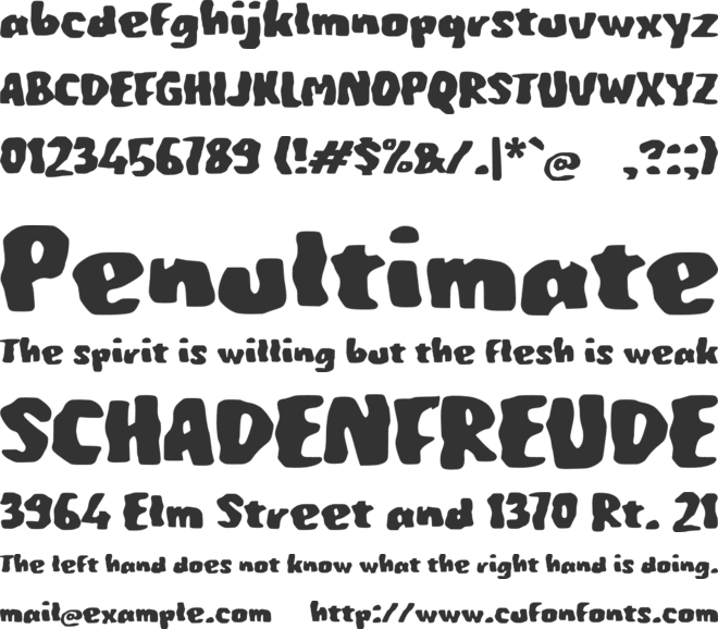 Xaamosee font preview