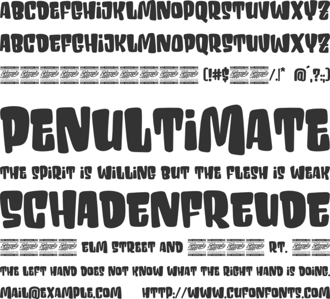 Grow Back font preview