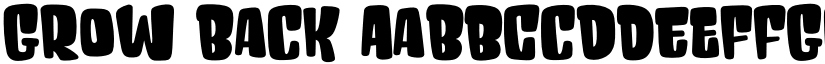 Grow Back font