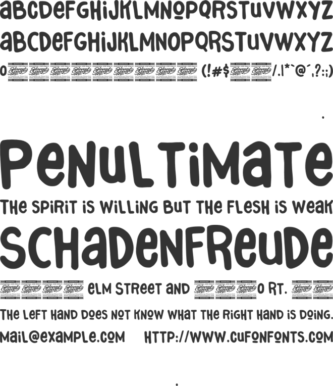 Cholo Rhita font preview