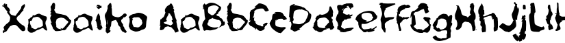 Xabaiko font