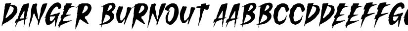 Danger Burnout font