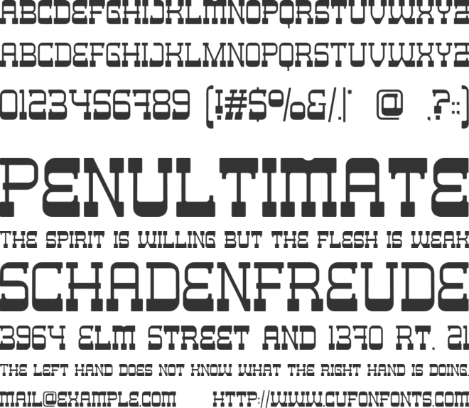 First Atmo font preview