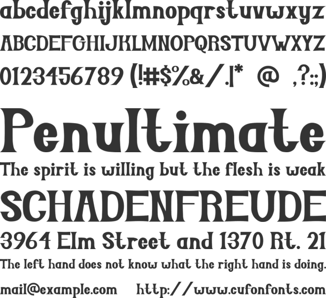 Firanza Display font preview