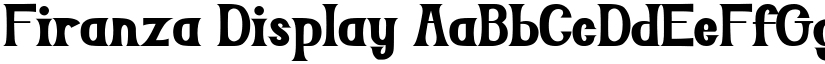 Firanza Display font