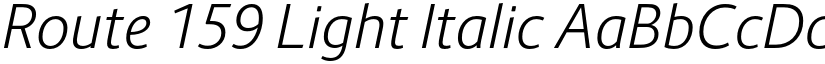 Route 159 Light Italic font