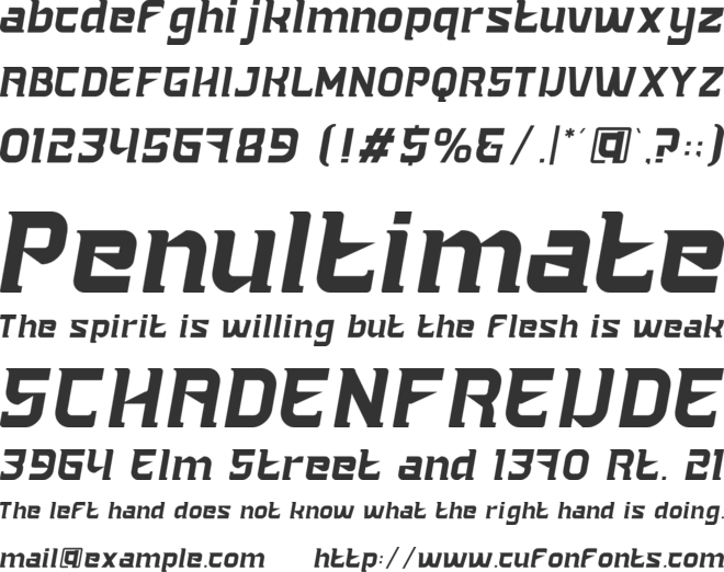 Fastlane font preview