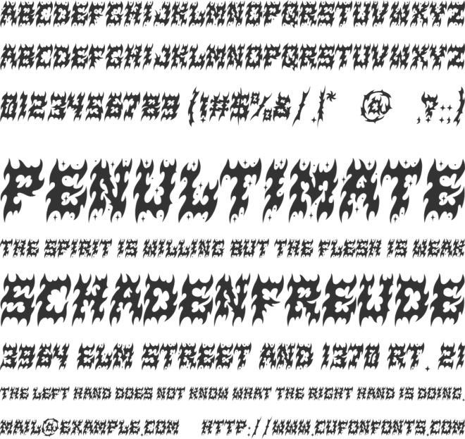 Darkbeat Outrage font preview