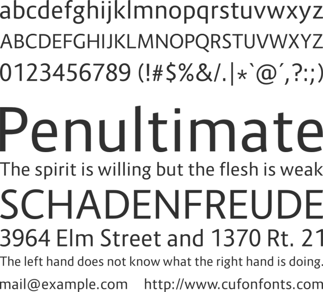 Route 159 font preview